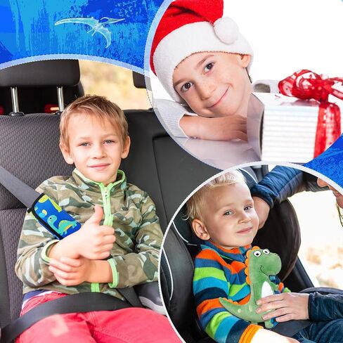 Jutom 2 Pcs Seat Belt Cushion for Children Kids Travel Seat Belt Pillow Cute Cover Soft and Comfort Car Seat Strap Belt Adjust Shoulder Pads Seat Belt for Baby Boys Girls(Dragon) in Saudi Arabia