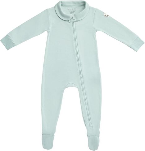 Baby Footed Pajamas 100% Organic Pima Cotton Sleeper, Pocket for Security Tracker, Infant Unisex-Sizes 0-12 Months in Saudi Arabia