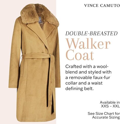 Vince Camuto Double-Breasted Wool Blend Womens Jacket, Winter Coats for Women in Saudi Arabia