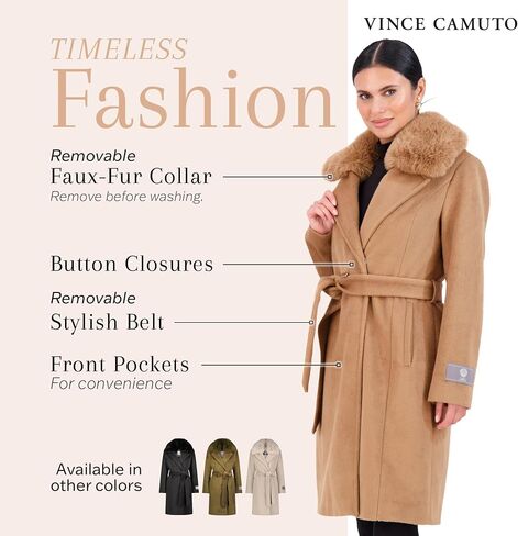 Vince Camuto Double-Breasted Wool Blend Womens Jacket, Winter Coats for Women in Saudi Arabia