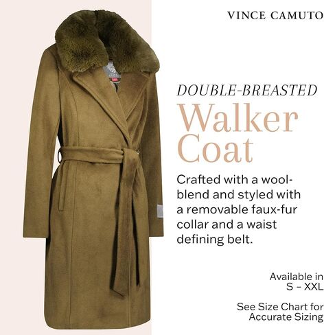 Vince Camuto Double-Breasted Wool Blend Womens Jacket, Winter Coats for Women in Saudi Arabia