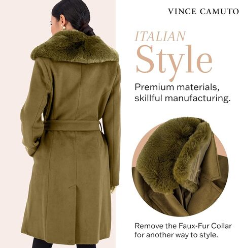 Vince Camuto Double-Breasted Wool Blend Womens Jacket, Winter Coats for Women in Saudi Arabia