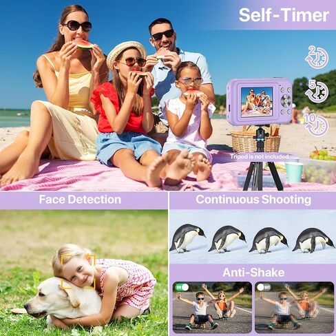 Digital Camera 1080P Kids Camera with 16X Zoom - 44MP Anti Shake Point and Shoot Digital Cameras for Photography | Compact Small Camera for Kids Girls Boys Teens Beginners (SD Card Not Include) in Saudi Arabia