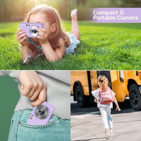 Digital Camera 1080P Kids Camera with 16X Zoom - 44MP Anti Shake Point and Shoot Digital Cameras for Photography | Compact Small Camera for Kids Girls Boys Teens Beginners (SD Card Not Include) in Saudi Arabia