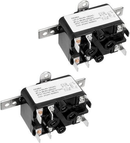 APFR-380 90-980 24V AC Heavy-Duty Fan Relay – Single Pole SPST – Isolated AC Switch for HVAC blowers, humidifiers, Goodman blowers, Heat sequencers – Includes Universal Bracket（2 Pack） (2) in Kuwait