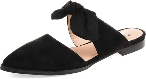 Journee Womens Telulah Slip On Pointed Toe Mules Flats in Saudi Arabia