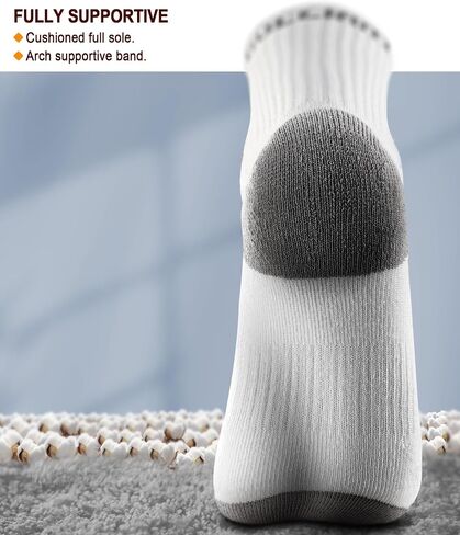 BULLIANT Men Compression Socks, Athletic Active Running Socks for Men Sports Hiking Fishing Cushioned Footbed Arch Support in Kuwait