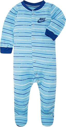 Nike Baby Graphic Footed Coverall, Blue Gaze Stripe, 9M in Kuwait