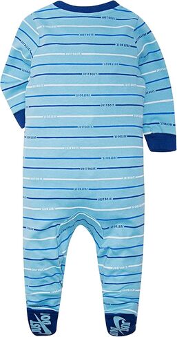 Nike Baby Graphic Footed Coverall, Blue Gaze Stripe, 9M in Kuwait
