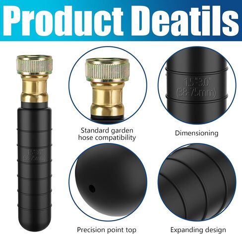 3 Pcs Drain Cleaning Bladders,Rubber Bladder Drain Cleaners Fit 1" to 6" Drain Pipes,Drain Blockage Unclog Kits for Bathroom Drains Kitchen Sinks in Saudi Arabia