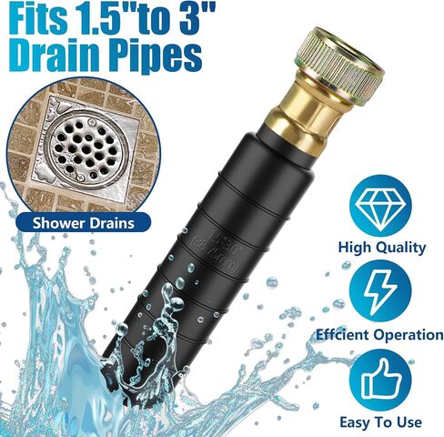 3 Pcs Drain Cleaning Bladders,Rubber Bladder Drain Cleaners Fit 1" to 6" Drain Pipes,Drain Blockage Unclog Kits for Bathroom Drains Kitchen Sinks in Saudi Arabia