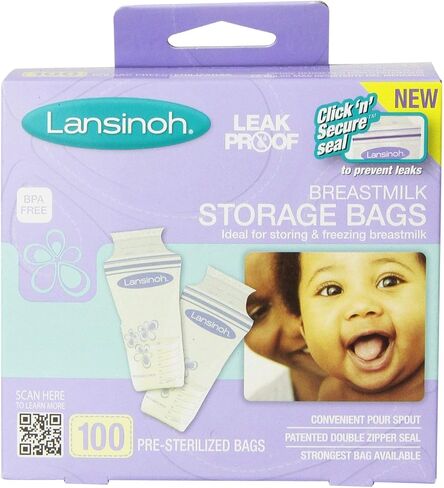 Lansinoh Breastmilk Storage Bags - 100 ct - 3 Pk in Saudi Arabia
