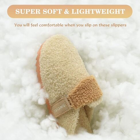 شبشب نسائي من ONCAI، قباقيب حديقة لطيفة من الفرو الصناعي من الشيربا سهلة الارتداء مع بطانة من الصوف القطبي ووسادة قدم من إسفنج الذاكرة ونعل صلب من المطاط الداخلي/الخارجي (مقاس الولايات المتحدة 6-11) in Kuwait