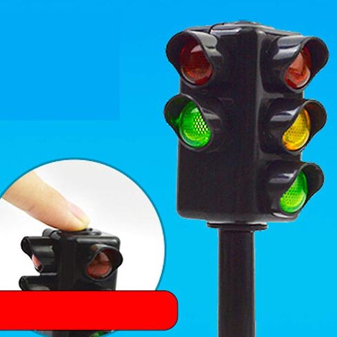 Kisangel 2pcs Traffic Signals Lamp Toy Traffic Lights with Sound Light Early Education Toy for Kindergarten Kids Toddler Baby Kids Christmas Party Favor(Random Color and Size) in Saudi Arabia