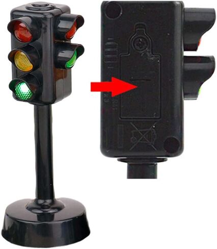 Kisangel 2pcs Traffic Signals Lamp Toy Traffic Lights with Sound Light Early Education Toy for Kindergarten Kids Toddler Baby Kids Christmas Party Favor(Random Color and Size) in Saudi Arabia