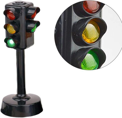 Kisangel 2pcs Traffic Signals Lamp Toy Traffic Lights with Sound Light Early Education Toy for Kindergarten Kids Toddler Baby Kids Christmas Party Favor(Random Color and Size) in Saudi Arabia