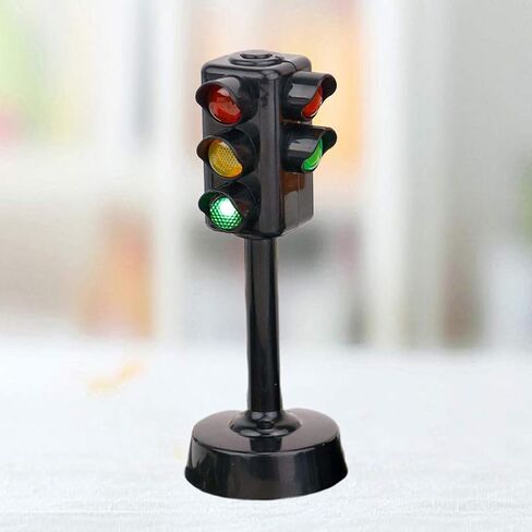Kisangel 2pcs Traffic Signals Lamp Toy Traffic Lights with Sound Light Early Education Toy for Kindergarten Kids Toddler Baby Kids Christmas Party Favor(Random Color and Size) in Saudi Arabia