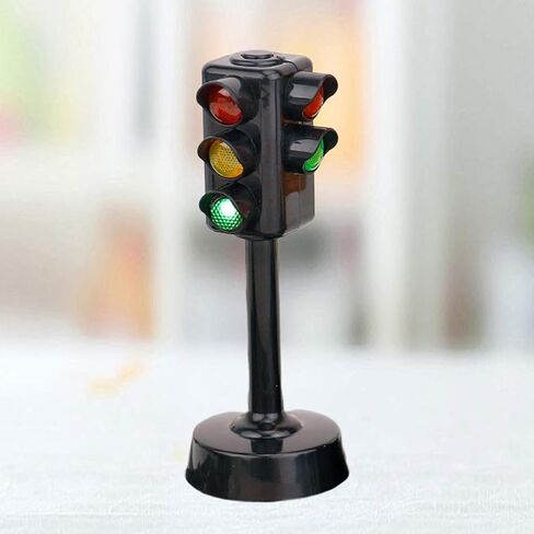 Kisangel 2pcs Traffic Signals Lamp Toy Traffic Lights with Sound Light Early Education Toy for Kindergarten Kids Toddler Baby Kids Christmas Party Favor(Random Color and Size) in Saudi Arabia