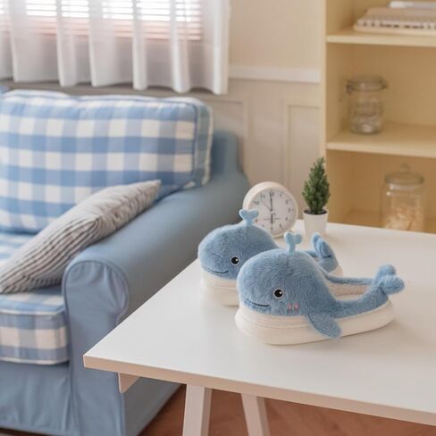 Cute Slippers, Slippers for Women, Kawaii Whale House Slippers for Woman, Cartoon Animal Slippers for Indoor in Saudi Arabia