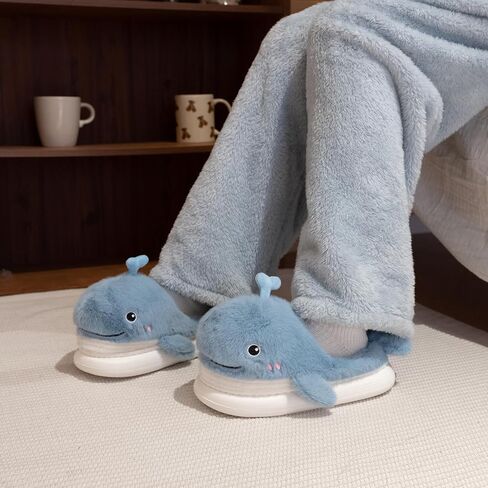Cute Slippers, Slippers for Women, Kawaii Whale House Slippers for Woman, Cartoon Animal Slippers for Indoor in Saudi Arabia