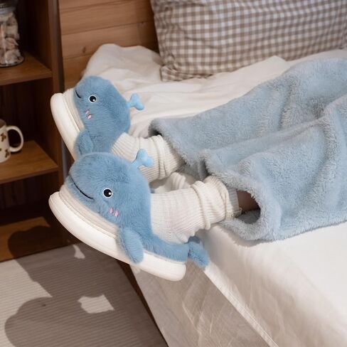 Cute Slippers, Slippers for Women, Kawaii Whale House Slippers for Woman, Cartoon Animal Slippers for Indoor in Saudi Arabia