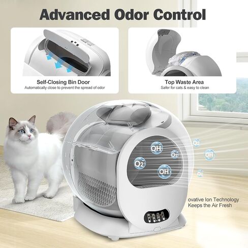 50 PCS Self Cleaning Cat Litter Box，Drawstring Cat Litter Box Liners，Scoop Free Automatic Cat Litter Box Extra Large Litter Box measures 23" x 15.7" in Saudi Arabia
