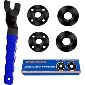 5PCS Angle Grinder Nut Angle Grinder Wrench 5/8-11 Grinder Flange Nut Angle Grinder Attachments Compatible with Makita Dewalt Milwaukee Bosch Ryobi Black Decker Grinder Parts