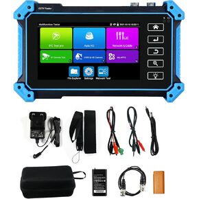 Upgraded 8K IP Camera Tester, WANLUTECH CCTV Tester 7 inch Touchscreen 8MP TVI CVI AHD SDI CVBS Camera Tester RJ45 Cable Tester PoE Network Tools RS485 WiFi HDMI I/O VGA in (IPC-9800ADHS Pro)