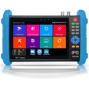 Upgraded 8K IP Camera Tester, WANLUTECH CCTV Tester 7 inch Touchscreen 8MP TVI CVI AHD SDI CVBS Camera Tester RJ45 Cable Tester PoE Network Tools RS485 WiFi HDMI I/O VGA in (IPC-9800ADHS Pro)