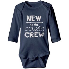 Baby New to The Cousin Crew Toddler Rompers Baby Boy Girl Bodysuit Long Sleeve Navy