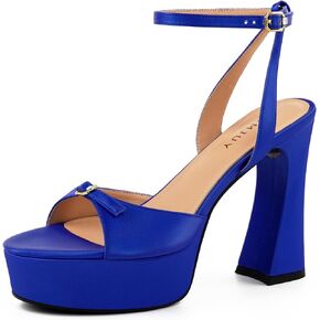 Platform Heels for Women Platform Sandals Womens Chunky Heel Open Toe Pumps Ankle Strap Womens Wedding Party Pumps Shoes