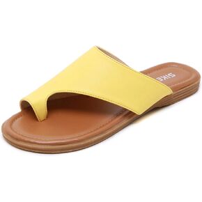 KINOW Bunion Sandals for Women Orthopedic Flat Shoes Toe Ring Slide Flip Flop Slippers