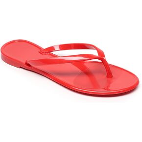 Women Flip Flops Jelly Shoes Thong Sandals Flat Slides Clear Jellies Pool Slippers Bathroom Summer Beach Size 8 Ladies Non Slip Dress Comfortable Quick Drying Soft