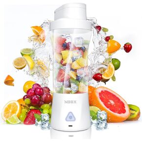 360W Rechargeable Portable Blender for Shakes and Smoothies, 22oz to go Mini Personal Blender with 6 Stainless Blades, 22000rpm Strong Cutting Small Travel Blender Cup for Home, Kitchen, Gym