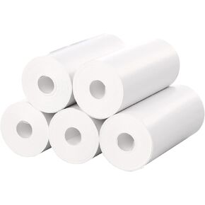 Mafiti 5 Rolls Kids Instant Camera Refill Print Paper for K27/D101/Q5 Kids Camera Instant Print-Photo Print Thermal Paper Compatible With Most Kids Camera Instant Print,2.2 x1 Inch,White