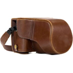 جراب وحزام جلدي للكاميرا MegaGear MG982 Ever Ready لكاميرا Fujifilm X-T30 وX-T20 وX-T10 (عدسات 16-50 مم / 18-55 مم) - بني داكن in Kuwait