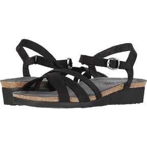 NAOT Footwear Women's Brittany Black Velvet Nubuck Sandal 6 M US