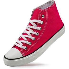 High Top Canvas Sneakers for Women Men Classic Lace Up Canvas Shoes Unisex Casual Tennis Comfortable Fashion Walking Shoes