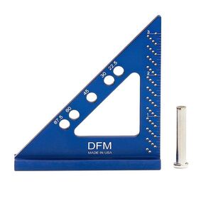 DFM Small Carpenter Square Made in USA with Fixed Miter Angle Pin (English - Purple)