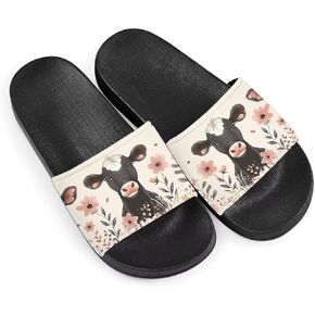 Howilath Novelty Animals Pattern Women's Slide Sandals Undersea Travel Print EVA Soft Sole Open Toe Flat Sandals for Women Gift