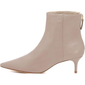 Women's Fashion Pointed Toe Zip Up Dress Kitten Heel Ankle Boots
