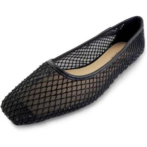 Mesh Sparkle Ballet Flats for Women