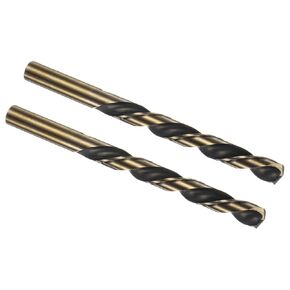 1PCS Twist Drill Bit - [3/8"] Titanium Plating M35 High-Speed Steel Cobalt Cobalt Round Shank Jobber Bit Set Dark Gold for Metal Wood Plastic Steel Use, 90mm / 3.54" Blade Length
