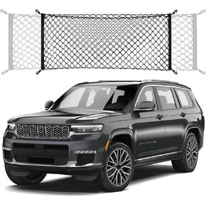Envelope Style Cargo Net Compatible with Jeep Grand Cherokee 2011-2021, Grand Cherokee WK (Not fit for WL) New 2024 2023 2022, Premium SUV Car Rear Nylon Mesh Tailgate Netting