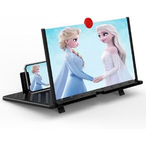 Screen Magnifier for Smartphone –3D HD Mobile Phone Magnifying Projector Screen Enlarger Expanders for Movies, Videos, and Gaming–Foldable Phone Stand with Screen Amplifiere(Grey)