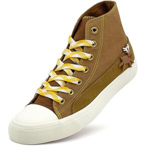 Canvas High Top Shoes for Women Men Fashion High Top Lace Up Sneakers Womens Mens Canvas Shoes Casual Tennis Walking Shoes Comfortable Breathable
