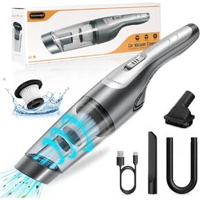 Handheld Vacuum Cordless,Car Vacuum Portable Wireless High Power Suction,HEPA Filter Low-Noise Lightweight Rechargeable Small Hand Vacuum Cleaner for Home/Car/Pet Hair/Dust