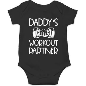 CBTwear Daddy's Workout Partner Baby Bodysuit - Adorable Boy Romper Clothing Funny Cute Infant Outfit