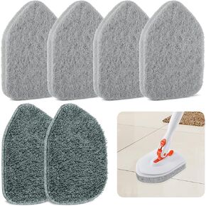 3 in 1 Tub Tile Scrubber Brush,52 Inch Long Handle Shower Scrubbing with Locked Head, Shower Cleaning Brush for Bathroom Kitchen Toilet Wall Sink