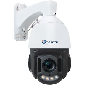 High Speed Deep (Max 220°/S) AI Spotlights PTZ Camera Outdoor,20X 5MP Auto Tracking Human/Vehicle IP POE+ Security Camera,Color/IR Night Vision,2-Way Talk,SD Card,Support UNV/Hikvision Protocol